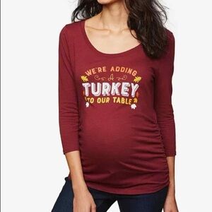 Motherhood Maternity Maroon Long Sleeve Tee